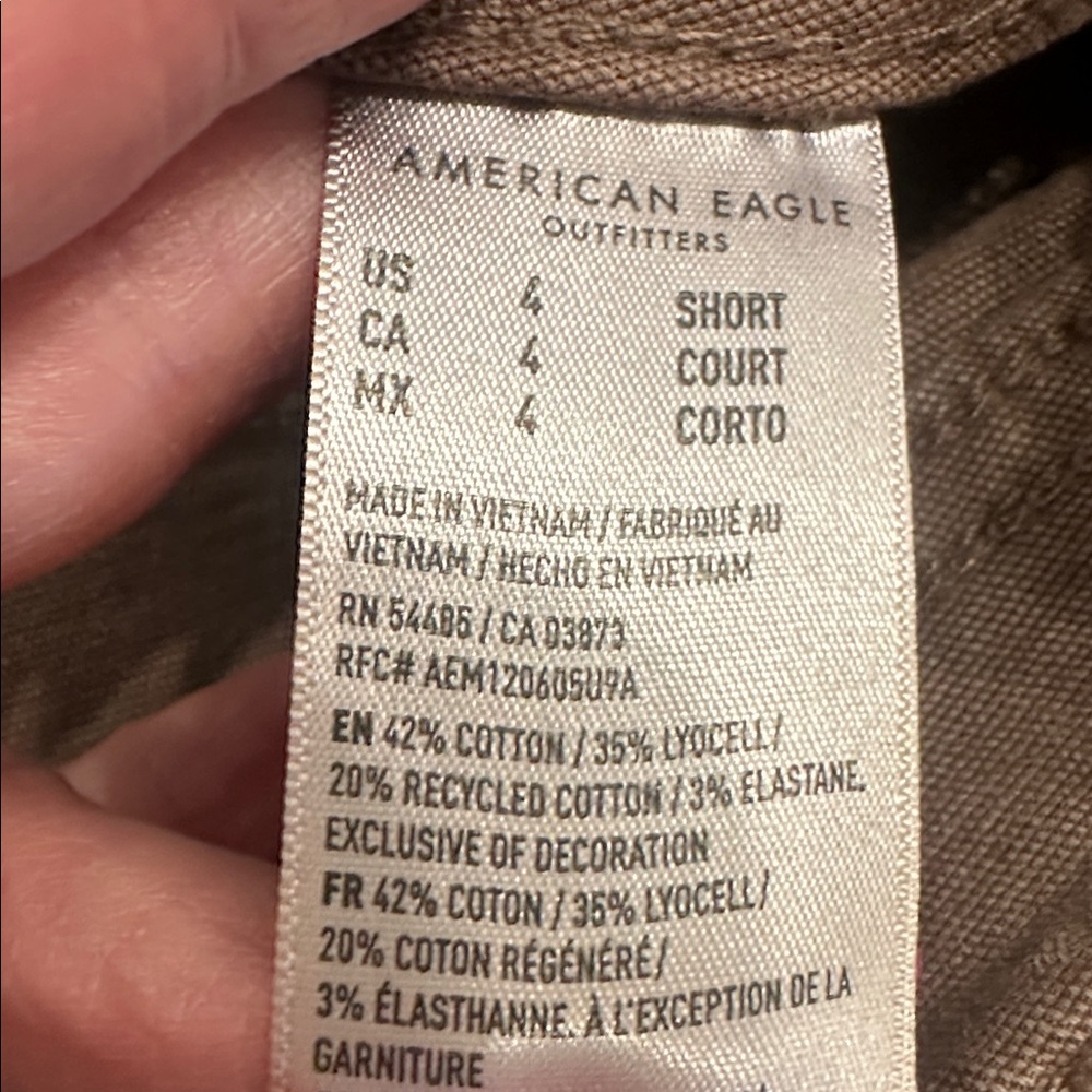 American Eagle Brown Stovepipe Utility Wide Leg Pants Size 4 Short NWT - Picture 6 of 9